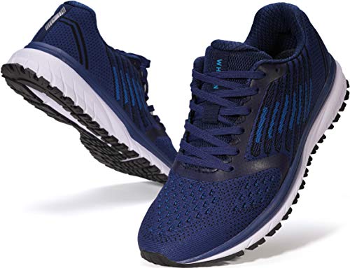 Joomra Whitin Herren unterstützende Laufschuhe gepolsterte athletische Sneaker, S5 | Blau, 43 EU von JOOMRA