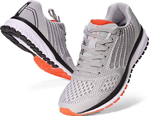 JOOMRA Whitin Herren unterstützende Laufschuhe gepolsterte athletische Sneaker, S5 | Hellgrau, 43 EU von JOOMRA