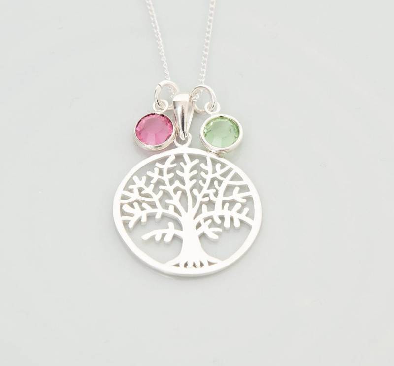 Familie Halskette - Lebensbaum Mutter Schwester Geschenk Für Mama Anhänger Sterling Silber von Joonthemoon1