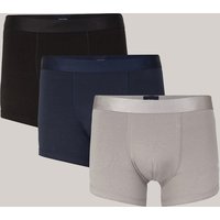 3er-Pack Fine Cotton Stretch Boxer in Schwarz/Hellgrau/Navy von Joop!