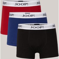 3er-Pack Fine Cotton Stretch Boxer in Schwarz/Rot/Blau von Joop!