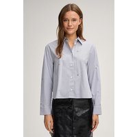 Hemdkragenbluse Bhavani in Grau/Weiß gestreift von Joop!