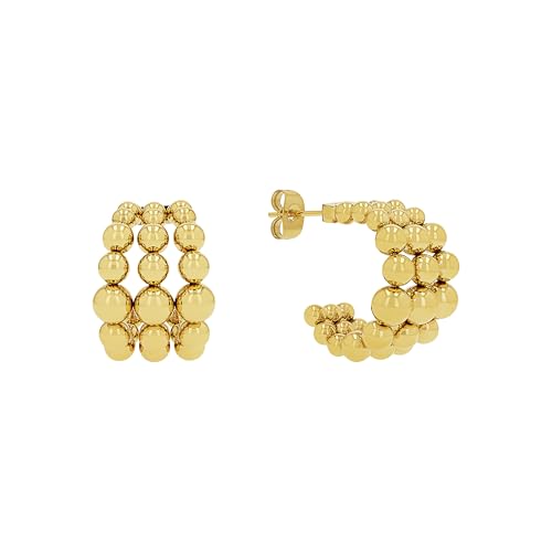 JOOP! Creolen Edelstahl Damen Ohrschmuck, 2 cm, Gold, Kommt in Schmuck Geschenk Box, 2039831 JOOP! Creolen Edelstahl Damen Ohrschmuck, 2 cm, Gold, Kommt in Schmuck Geschenk Box, 2039831 von Joop!