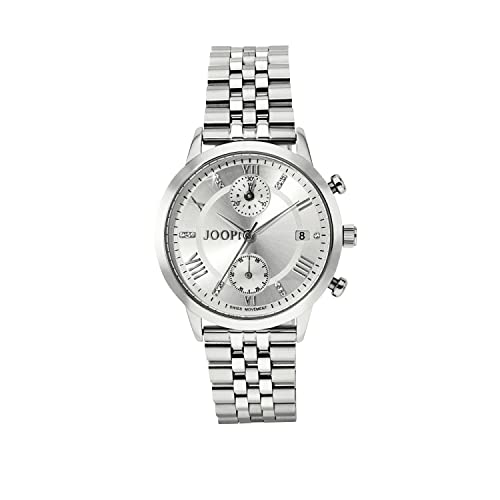 JOOP! Armbanduhr Damen Chronograph Analog, mit Edelstahl Armband, Silber, 5 bar Wasserdicht, Kommt in Uhren Geschenk Box, 2022839 von Joop!