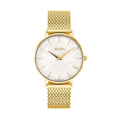 JOOP! Armbanduhr Damen Quarzuhr Analog, mit Edelstahl Armband, Gold, 5 bar Wasserdicht, Kommt in Uhren Geschenk Box, 2027243 von Joop!