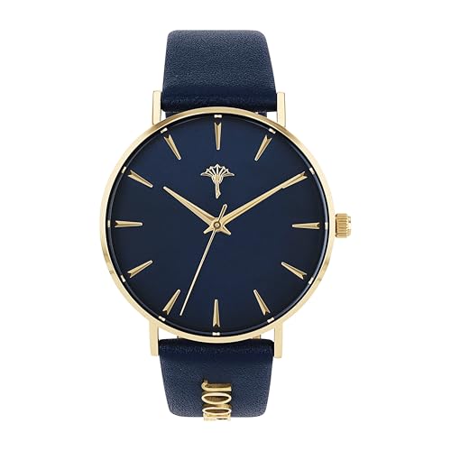 Joop! Armbanduhr Damen Quarzuhr Analog, mit Leder Armband, Blau, 5 bar Wasserdicht, Kommt in Uhren Geschenk Box, 2035048 von Joop!