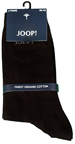 Joop! Damen Socken 2 Paar, Basic Soft Cotton Sock 2-Pack, Einfarbig - Farbwahl: Farbe: Schwarz | Größe: 35-38 (3-5 UK) von Joop!
