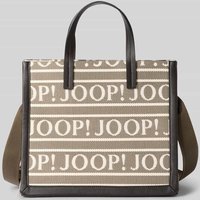JOOP! Handbag mit Allover-Logo-Stitching Modell 'Aurelia' in Taupe, Größe 1 von Joop!