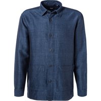 JOOP! Herren Overshirt blau Baumwolle-Leinen von Joop!