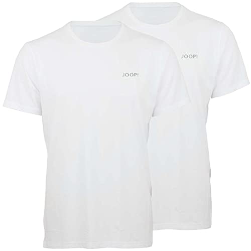 JOOP! Herren 2er-Pack Fine Cotton Stretch Rundhals T-Shirt, Unterhemd, Einfarbig: Farbe: Weiß | Größe: 6 (Large) von Joop!