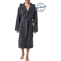 JOOP! Herren Kapuzenbademantel Grau Frottee unifarben von Joop!