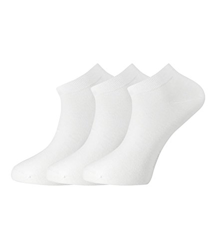 JOOP! Herren Kurzsocken 3 Paar, Basic Soft Cotton Sneaker 3-Pack, Uni - Farbwahl (43-46 (9-11 UK), Weiß) von Joop!