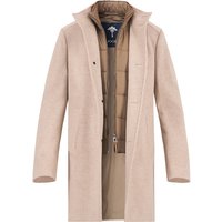 JOOP! Herren Mantel beige Wolle unifarben von Joop!