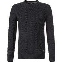 JOOP! Herren Pullover blau Baumwolle unifarben von Joop!