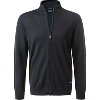 JOOP! Herren Cardigan blau Merinowolle unifarben von Joop!