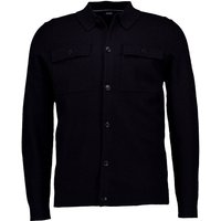 JOOP! Herren Cardigan blau Wolle unifarben von Joop!