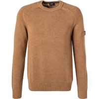 JOOP! Herren Pullover braun Wolle unifarben von Joop!