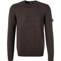 JOOP! Herren Pullover braun Wolle unifarben von Joop!