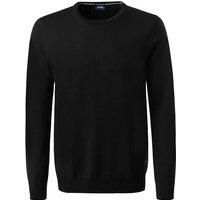 JOOP! Herren Pullover Schwarz Merinowolle unifarben von Joop!