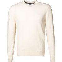 JOOP! Herren Pullover weiß Schurwolle unifarben von Joop!