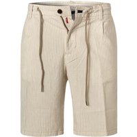 JOOP! Herren Shorts beige Baumwolle-Leinen gestreift von Joop!