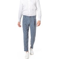 JOOP! Herren Bundfaltenhose blau Leinen meliert von Joop!