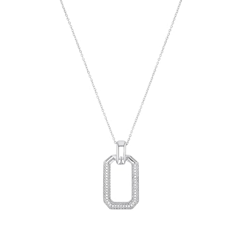 JOOP! Kette mit Anhänger 925 Sterling Silber Damen Halsschmuck, mit Zirkonia synth., 42+3 cm, Weiß, Kommt in Schmuck Geschenk Box, 2038935 JOOP! Kette mit Anhänger 925 Sterling Silber Damen Halsschmuck, mit Zirkonia synth., 42+3 cm, Weiß, Kommt in Schmuck Geschenk Box, 2038935 von JOOP!