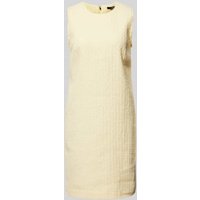 JOOP! Knielanges Kleid mit Strukturmuster in Hellgelb, Größe 44 von Joop!