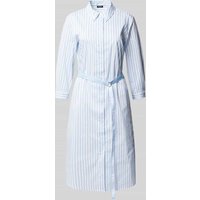 JOOP! Knielanges Kleid mit Taillengürtel Modell 'Dominique' in Hellblau, Größe 44 von Joop!