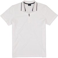 JOOP! Herren Zip-Polo weiß Baumwoll-Piqué von Joop!