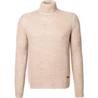 JOOP! Herren Rollkragenpullover braun Wolle unifarben von Joop!