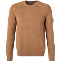 JOOP! Herren Pullover braun Wolle unifarben von Joop!