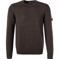 JOOP! Herren Pullover braun Wolle unifarben von Joop!