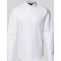 JOOP! Slim Fit Business-Hemd mit Strukturmuster in Weiss, Größe 42 von Joop!