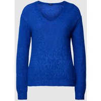 JOOP! Strickpullover mit V-Ausschnitt in Royal, Größe 38 von Joop!