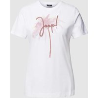 JOOP! T-Shirt mit Label-Stitching in Altrosa, Größe 40 von Joop!