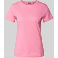 JOOP! T-Shirt mit geripptem Rundhalsausschnitt in Pink, Größe 40 von Joop!