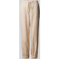 JOOP! Tapered Fit Stoffhose mit Bindegürtel in Beige, Größe 34 von Joop!