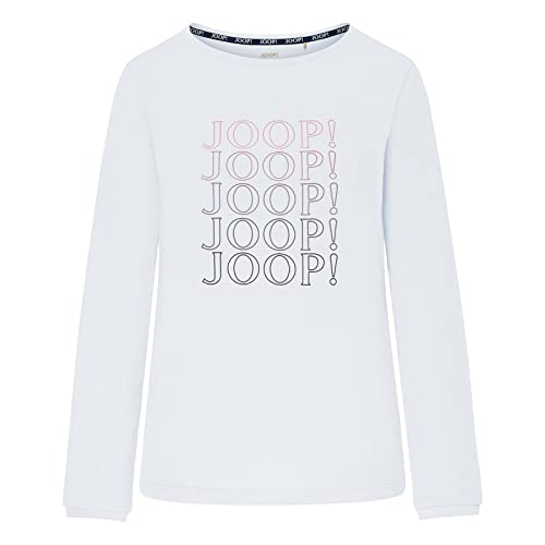 Joop! Damen Langarm Shirt LS Pyjamaoberteil Schlafshirt Sleepshirt Easy Leisure, Farbe:Pink, Wäschegröße:L, Artikel:-036 White/pink Print von Joop!