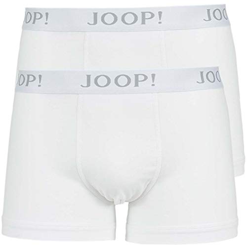 Joop! Herren 2er Pack Boxer Shorts - Modal Cotton Stretch, Vorteilspack, Uni, Logo weiß M (Medium) von Joop!
