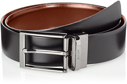 JOOP Herren 7162 JOOPCOLL. Belt 3,5 cm Gürtel, Mehrfarbig (Schwarz-Cognac 10-55), (Herstellergröße: 080) von Joop!