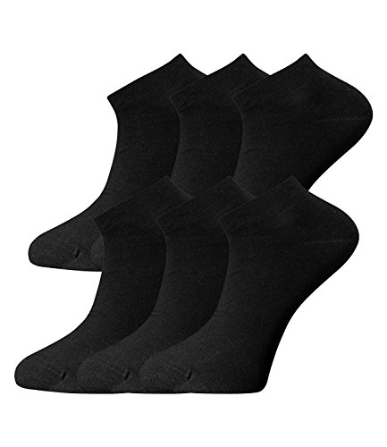 Joop Herren Füsslinge Sneakersocken im 6er Pack 2x3er Pack (39-42, schwarz) von Joop!