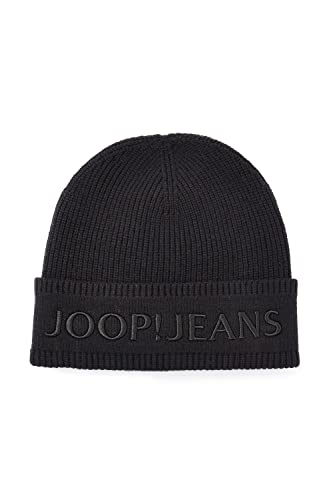 Joop! Herren Mütze JJ224CAP005 Schwarz Grau Beanie 52% Viskose, Größe:One Size, Farbe:Black 001 von Joop!