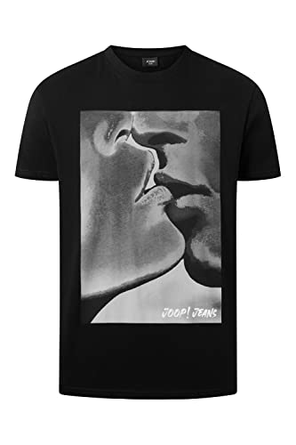 Joop! Herren Rundhals T-Shirt Adriel - Regular Fit M - 3XL Schwarz Weiss Grün, Größe:L, Farbe:Black 001 von Joop!