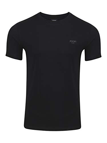 Joop! Herren Rundhals T-Shirt Alphis - Regular Fit S M L XL XXL Blau Weiss Schwarz 100% Baumwolle, Größe:L, Farbe:Schwarz 001 von Joop!