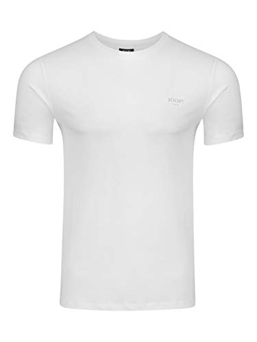 Joop! Herren Rundhals T-Shirt Alphis - Regular Fit S M L XL XXL Blau Weiss Schwarz 100% Baumwolle, Größe:L, Farbe:Weiß 100 von Joop!