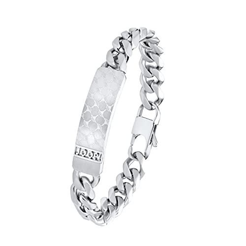 JOOP! Identarmband Edelstahl Herren Armschmuck, 21 cm, Silber, Kommt in Schmuck Geschenk Box, 2033966 von Joop!