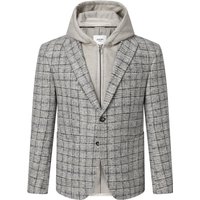 Joop! Kariertes Sakko aus einem Woll-Mix mit Kapuzenblende von Joop!