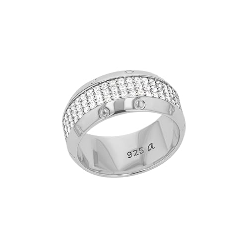 JOOP! Ring 925 Sterling Silber Damen Ringe, mit Zirkonia synth., Weiß, Kommt in Schmuck Geschenk Box, 2039772 von Amor