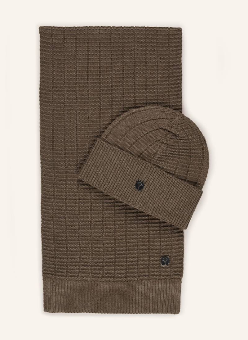 Joop! Set: Schal Und Mütze braun von Joop!